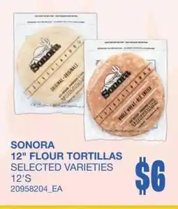 Wholesale Club Sonora 12" flour tortillas offer