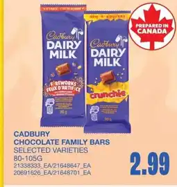 Wholesale Club Cadbury chocolate family bars offer