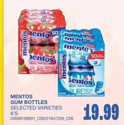 Wholesale Club Mentos gum bottles offer