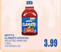 Wholesale Club Mott's clamato cocktail offer