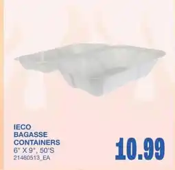 Wholesale Club Ieco bagasse containers offer