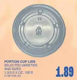 Wholesale Club Portion cup lids offer