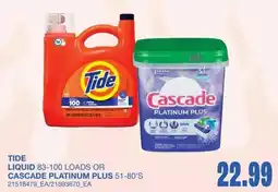 Wholesale Club Tide liquid cascade platinum plus offer