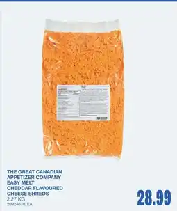 Wholesale Club The great canadian appetizer company easy melt cheddar flavoured cheese shreds offer