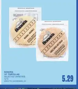 Wholesale Club Sonora 10" tortillas offer