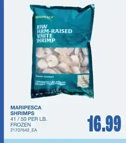 Wholesale Club Maripesca shrimps offer