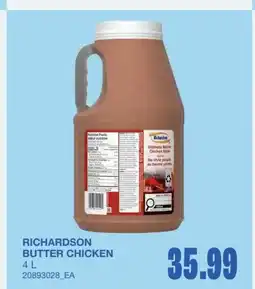 Wholesale Club Richardson butter chicken offer