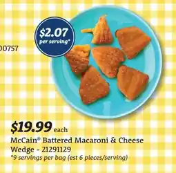 Wholesale Club Mccain battered macaroni & cheese wedge offer