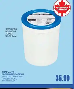 Wholesale Club Chapman's premium ice cream offer