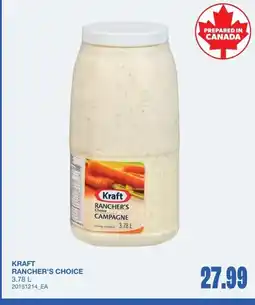 Wholesale Club Kraft rancher's choice offer