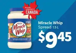 Wholesale Club Miracle Whip Spread offer