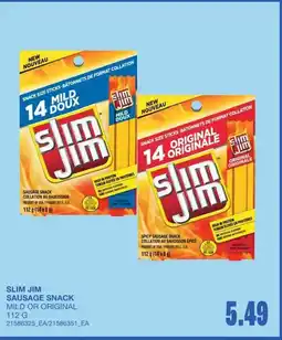 Wholesale Club Slim jim sausage snack mild or original offer