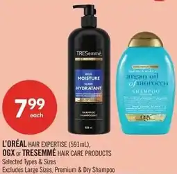 Shoppers Drug Mart L'oréal, ogx or tresemmé offer