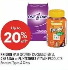 Shoppers Drug Mart Priorin, one a day or flintstones offer