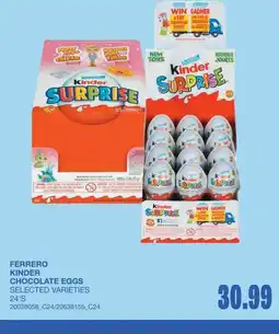 Wholesale Club Ferrero kinder chocolate eggs offer