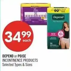 Shoppers Drug Mart Depend or poise offer