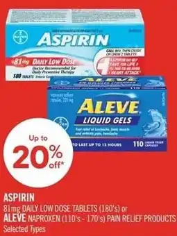 Shoppers Drug Mart Aspirin or aleve offer