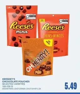 Wholesale Club Hershey's chcocolate pouches offer