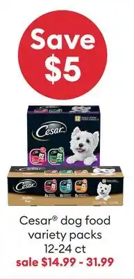 Petsmart Cesar dog food variety packs offer