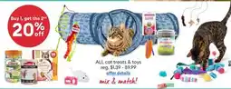 Petsmart ALL cat treats & toys offer