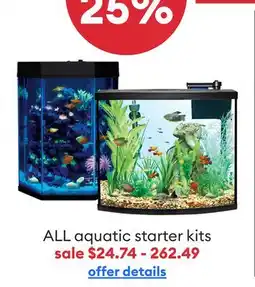 Petsmart ALL aquatic starter kits offer