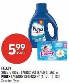 Shoppers Drug Mart Fleecy, fabric, or purex offer