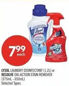Shoppers Drug Mart Lysol or resolv offer