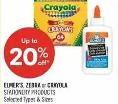 Shoppers Drug Mart Elmer's, zebra or crayola offer
