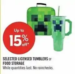 Shoppers Drug Mart Selected licensed tumblers or food storage offer