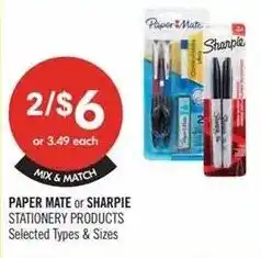 Shoppers Drug Mart Paper mate or sharpie offer