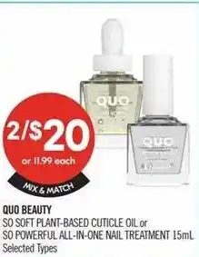Shoppers Drug Mart QUO BEAUTY offer