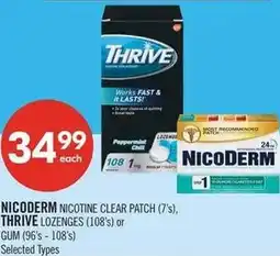 Shoppers Drug Mart Nicoderm or thrive offer