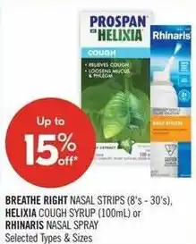 Shoppers Drug Mart Breathe right, helixia or rhinaris offer