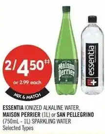 Shoppers Drug Mart Essentia, maison perrier or san pellegrino offer