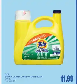 Wholesale Club Tide simply liquid laundry detergent offer