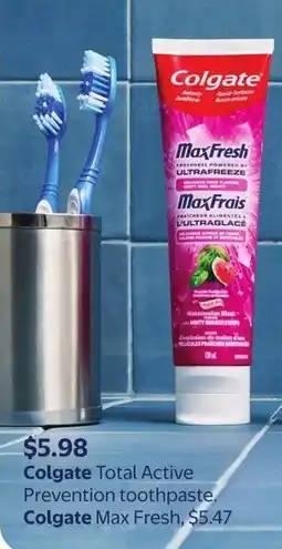 Walmart Colgate Total Active Prevention toothpaste offer