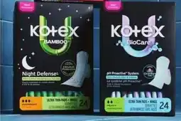 Walmart Kotex Bamboo or Biocare pads or liners offer