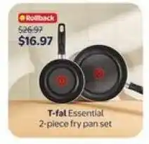 Walmart T-fal Essential 2-piece fry pan set offer