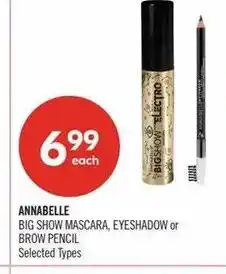 Shoppers Drug Mart Annabelle big show mascara, eyeshadow or brow pencil offer