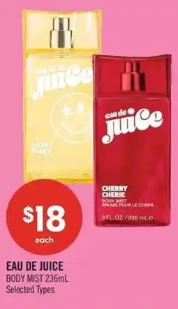 Shoppers Drug Mart Eau de juice body mist offer