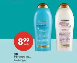 Shoppers Drug Mart Ogx body lotion offer