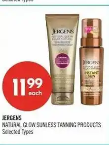 Shoppers Drug Mart Jergens natural glow sunless tanning products offer