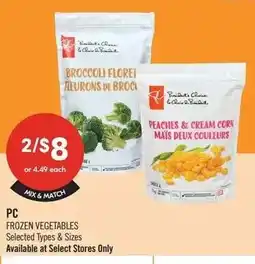 Shoppers Drug Mart Pc frozen vegetables offer