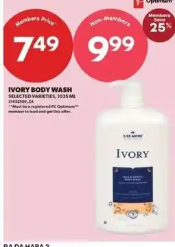 Atlantic Superstore Ivory body wash offer