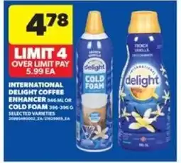 Real Canadian Superstore International delight coffee enhancer cold foam offer