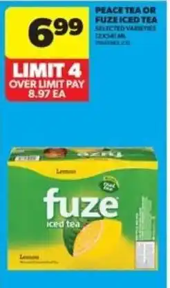 Real Canadian Superstore Peace tea or fuze iced tea offer