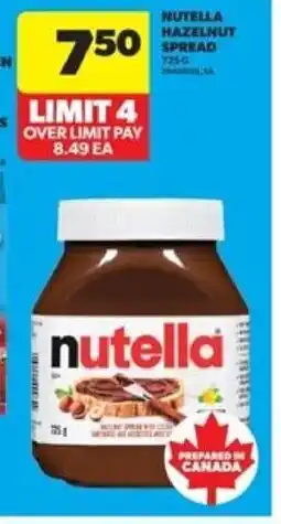 Real Canadian Superstore Nutella hazelnut spread offer