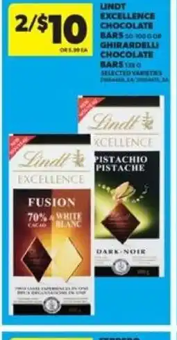 Real Canadian Superstore Lindt excellence chocolate bars ghirardelli chocolate bars offer