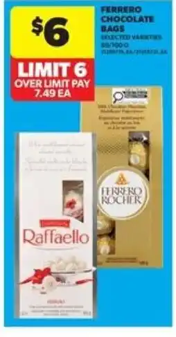 Real Canadian Superstore Ferrero chocolate bags offer