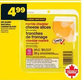 Real Canadian Superstore No name natural cheese slices offer